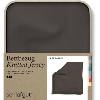 Schlafgut "Premium Bettbezug Knitted Jersey (1 St)" Ton-in-Ton Reißverschluss, Bio-Baumwolle mit Elasthan, Uni, OEKO Tex