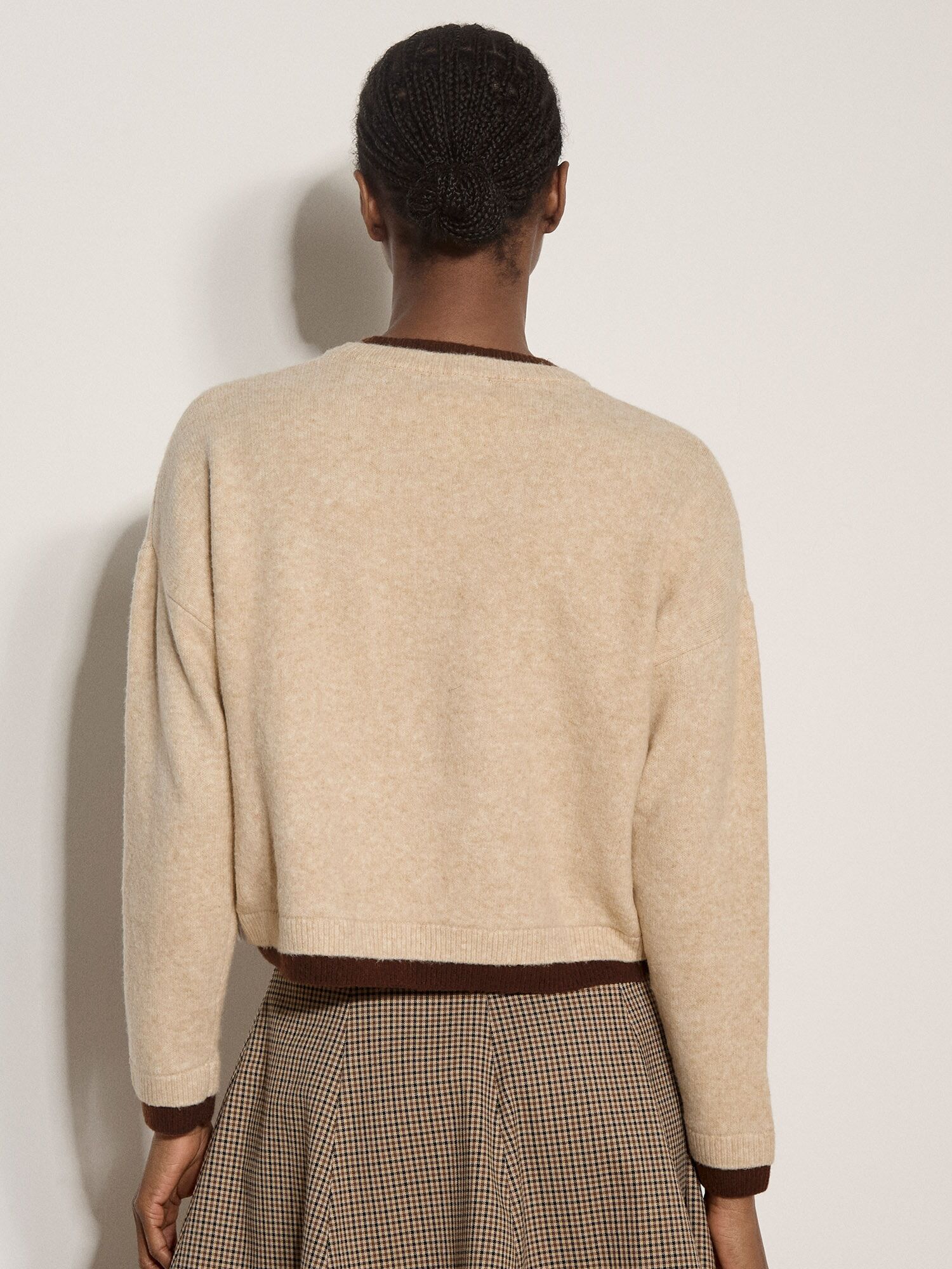 Strickpullover APRICOT "Pullover im Lagenlook", Damen, Gr. L (40), stein, gestrickt, , Modisch, normal Normale Länge, Rundhals, Gerippte Ärmelbündchen, Pullover Strickpullover, mit abgesetzten Abschlüssen