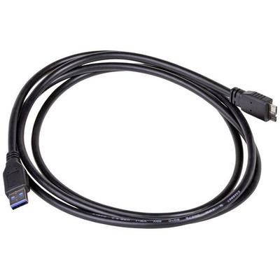 Akyga USB-Kabel USB-A Stecker, USB-Micro-B 3.0 Stecker 1.80m Schwarz AK-USB-13