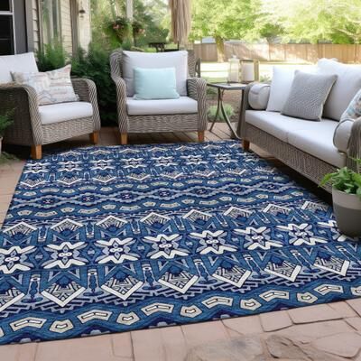 Addison Rugs Machine Washable Indoor/ Outdoor Chantille Mosaic Global Rug