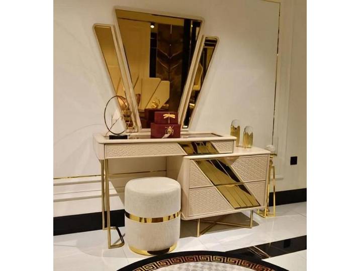 Xlmoebel Schminktisch Eleganter Kosmetiktisch mit Stauraum und stilvoller Konsole (Schminktisch), Hergestellt in Europa