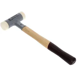 Gedore, Hammer, Rückschlagfreier Schonhammer, Ø 35 mm, Hickorystiel, Austauschbare Polyamid-Köpfe (590 g)