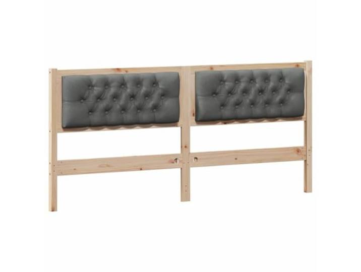 HGLADYU Kopfteil aus Massivholz Kiefer in Braun und Dunkelgrau mit rechteckiger Form und glatter Oberfläche für Bett 160 cm Dieser Titel erfüllt alle Anforderungen: Enthält alle