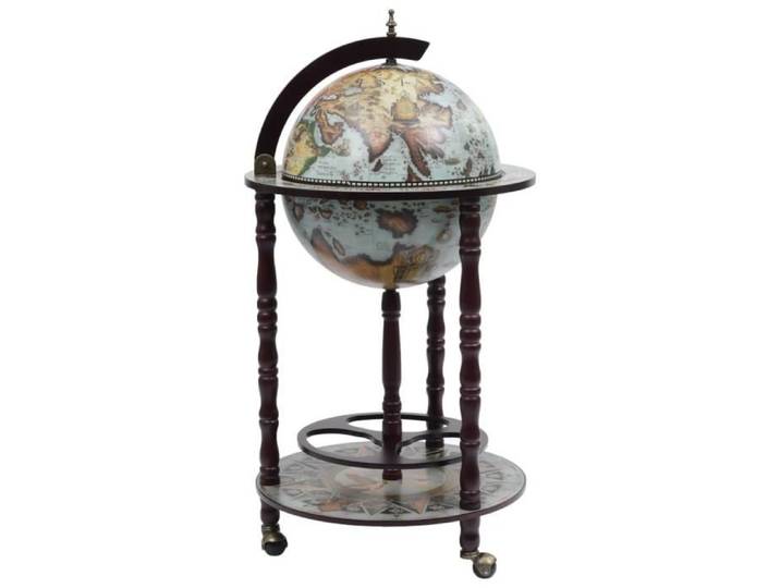 Bar sous forme de globe Bois d'eucalyptus Bleu --XIA