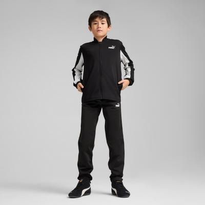 Trainingsanzug PUMA "POLY BASEBALL SUIT B", Jungen, Gr. 176, schwarz (puma schwarz), Trikot, Obermaterial: 100% Polyester, regular fit, Sportanzüge Trainingsanzug, 2-teilig, Jacke mit Stehkragen, mit Logo-Gummiprints