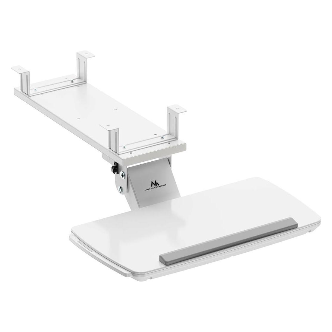 Maclean Untertisch-Tastaturhalter verstellbar max. 5kg Weiss MC-156 W (MC-156 W)