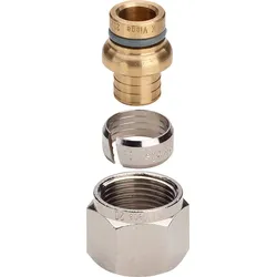 Verschraubung VIEGA 1022, für Heizung 17x2, für PE-X-Rohr, vernickelt