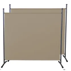 QUICK STAR 2 Stück Paravent 1tlg. 180x178cm Beige
