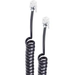 SHVP BS70135-5 - Telefonhörer-Spiralkabel, 2x 4P4C, schwarz, 5m