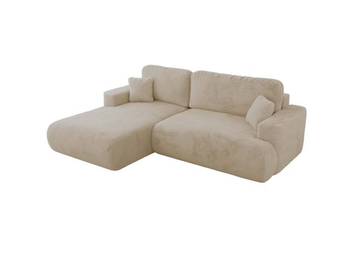 ECKSOFA OVO L Creme Plüsch - Links Seite