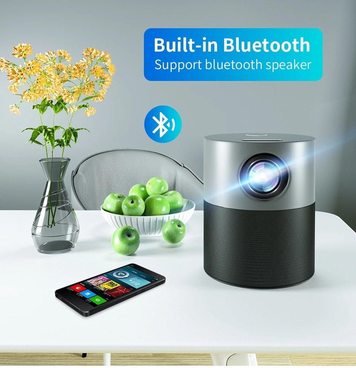 Selius Mini Beamer - Android 9.0 - Full HD 1920x1080P - WiFi & Bluetooth - 4K Video Projector