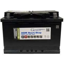 Q-Batteries Start-Stop Autobatterie AGM70 12V 70Ah 760A
