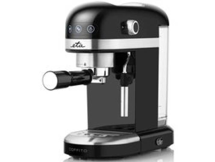 Machine à café semi-automatique noire - ETA - Espresso automatique - Café moulu - Prépare deux tasses simultanément