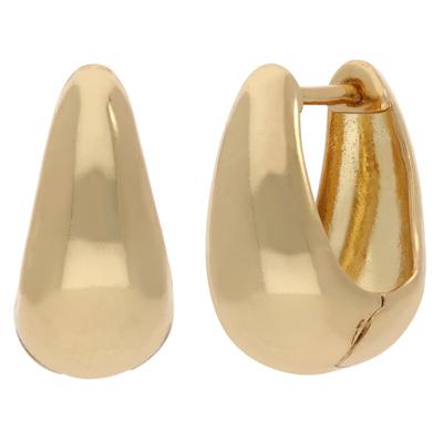 Paar Creolen FIRETTI "Schmuck Geschenk Silber 925 Ohrschmuck Ohrringe Tropfenform", gelbgoldfarben, Ohrringe, Damen, Silber 925 (Sterlingsilber)