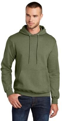 Port & Company PC78H Co Core Fleece Pullover Hooded Sweatshirt in Olive Drab Green Heather size 3XL