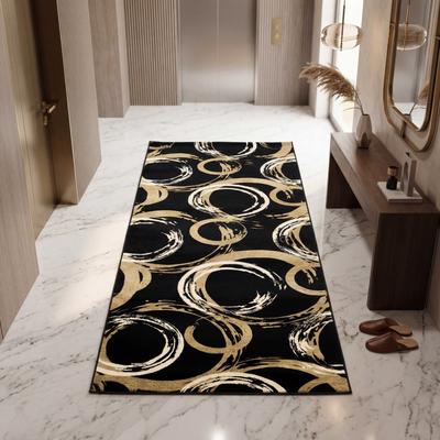 Garvee Modern Geometric Circle Washable Area Rug