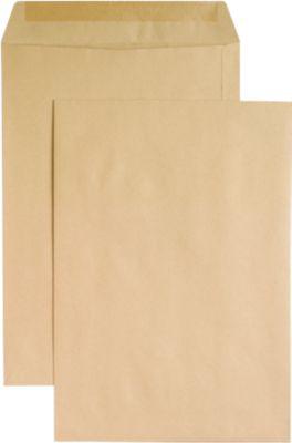 Versandtaschen Eurokuvert, B5, ohne Fenster, gummiert, 500 Stück, Papier, braun