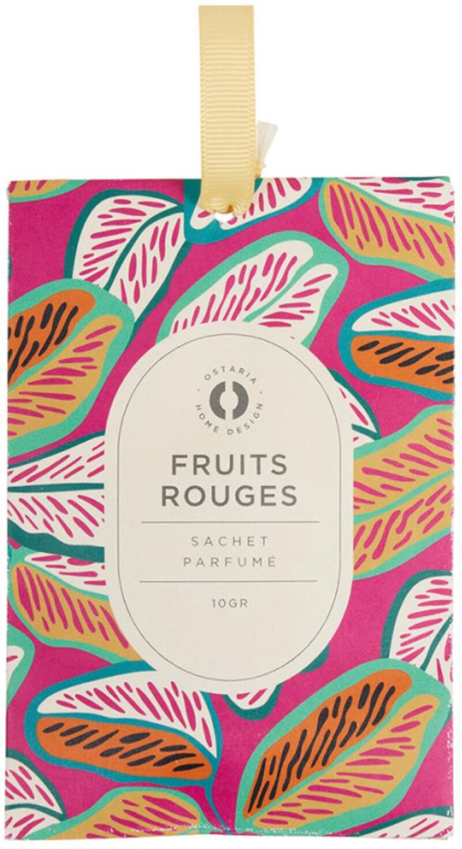 Ostaria Geurzakjes Rood fruit met ophanglusje voor luchtverfrissing