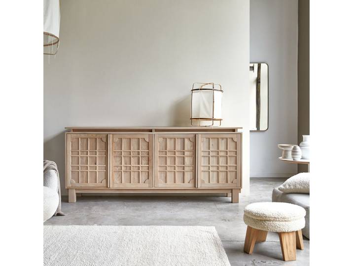 Anrichte aus Eiche massiv 220 cm Bodi - Natur - Oak
