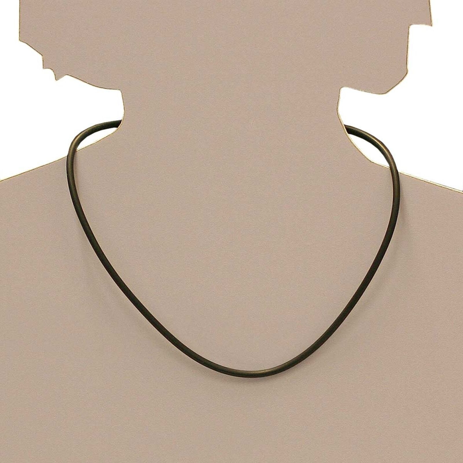 Halsreif OSTSEE-SCHMUCK "- Kautschuk 3,0 mm - Bajonett - Kautschuk -" Gr. 45, schwarz (schwarz, silber 925), Halsketten, Damen, 45, Kautschuk, Halsreif