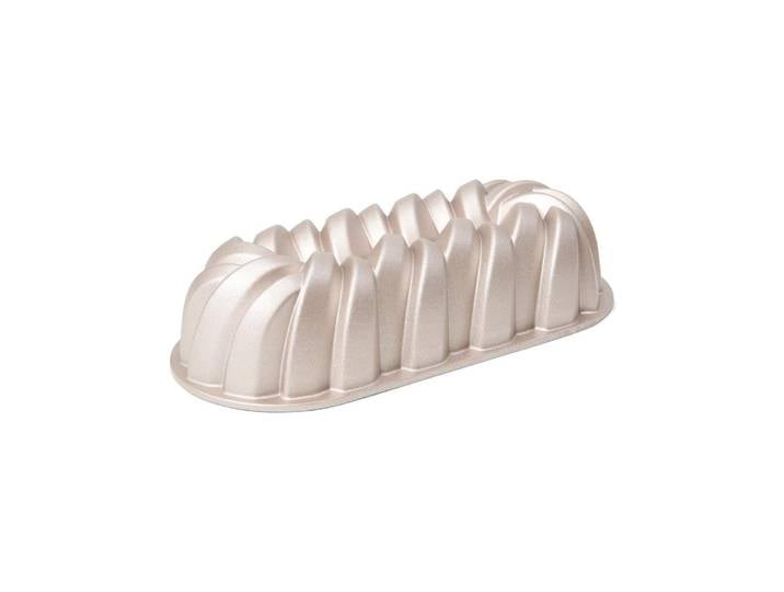 Backform PATISSE Zopf, Aluguss, 31 cm , beige (champagner, crème), B:14cm L:31cm T:8cm, Aluminium, Küchenformen, Backform