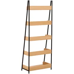 Happy Home Holz-Buchregal, ca. 67 x 33 x 160 cm - Holz & Schwarz