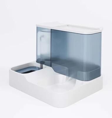 Inspired Finds SmartServe 2 in 1 Pet Food & Water Hub blue