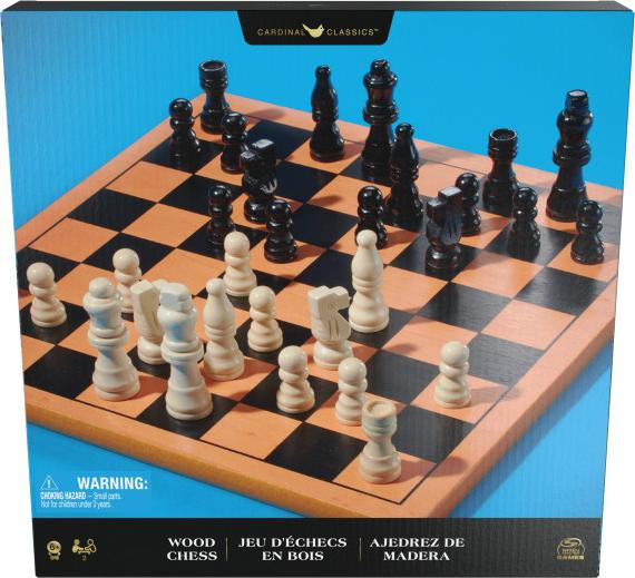Spin Master 6065335 Elegante houten schaakset