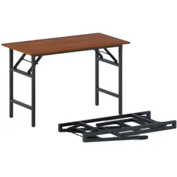 Klapptisch FAST READY, 120x60 cm, schwarzes Metallgestell, Kirschbaum