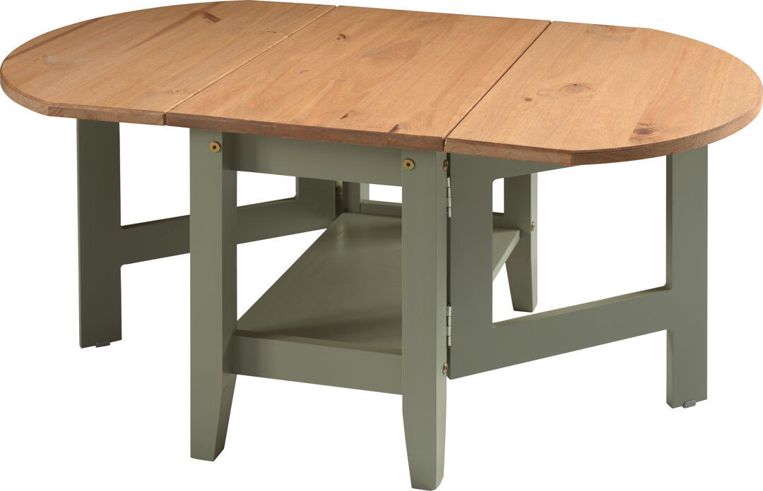 Lark Manor Allbritton Drop Leaf Coffee Table Green