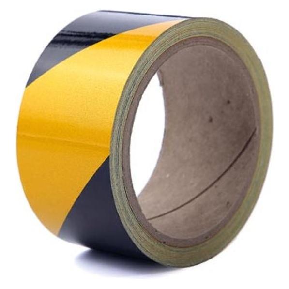Perel Reflektierendes Band 5cm x 10m - Schwarz/Gelb (PT-RF5X5BY)