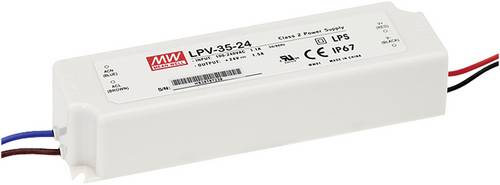 Mean Well LPV-35-15 LED-Trafo Konstantspannung 36W 0 - 2.4A 15 V/DC nicht dimmbar, Überlastschutz 1St.