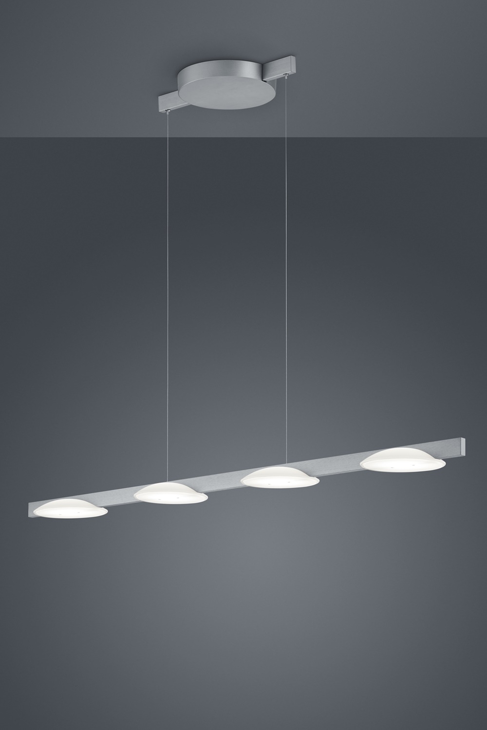 Helestra 4er-LED-Pendelleuchte POLE 125cm Nickel matt 46/1901.18 4022671106993