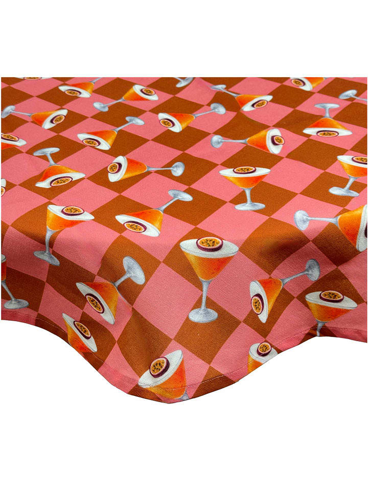 Kersten Tischdecke ''Martini'' in Orange/ Pink - Ø 90 cm - onesize
