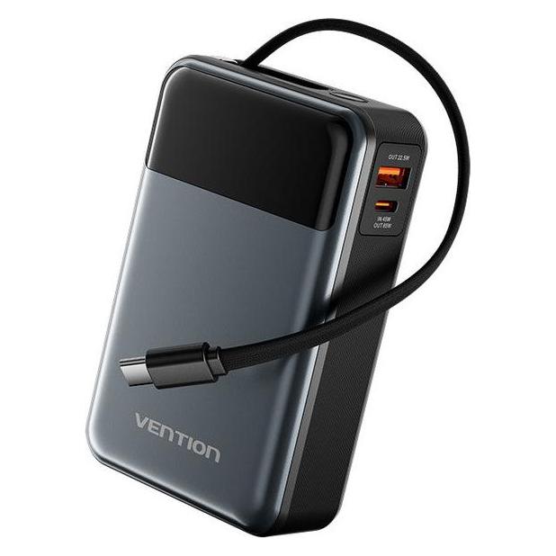 Vention USB-C powerbank 20000mAh 65W FHYB0 (black) (20000 mAh, 65 W, 77 Wh) (FHYB0)