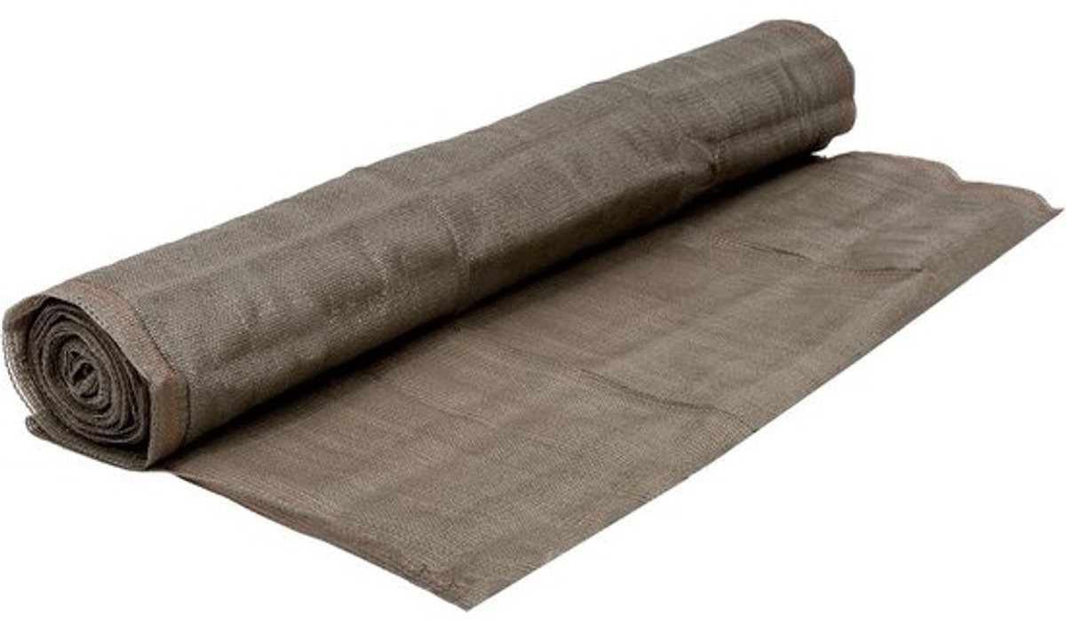 Versterkt inkijkrelais Schuifscherm Polyetheen Taupe voor Tuin en Balkon