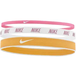 3er Pack NIKE Haarbänder Mixed Width 624 - pinksicle/white/yellow ochre
