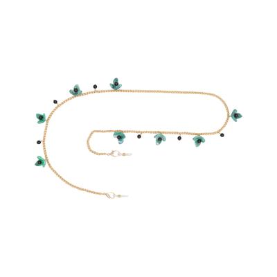 Collierkettchen STEUER "Brillenkette", gelb, Halsketten, Damen, 75cm, Metall, L: 75