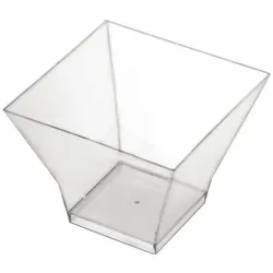 MONOUSO - Mehrweg Fingerfood-Becher aus PS "Pagode" Transparent 65ml (500 Stück)