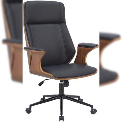 CLP Bürostuhl Headland Metall HBT: 112x73x67 cm walnuss schwarz