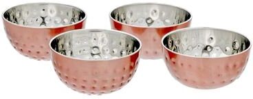 IH Casa Decor "Metallic Rose Bidding Bowls With Hammering 3.54"""