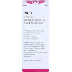 Nr. 3 Ferrum Phosphoricum D6 Spag. Glückselig 50 ML