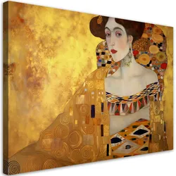 LEINWANDBILD Goldenes Bildnis einer Frau - G. Klimt 100x70cm