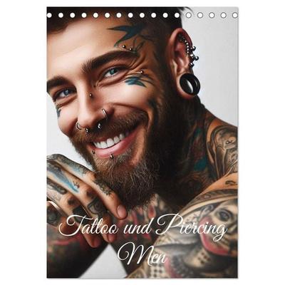 Tattoo und Piercing Men (Tischkalender 2027 DIN A5 hoch), CALVENDO Monatskalender