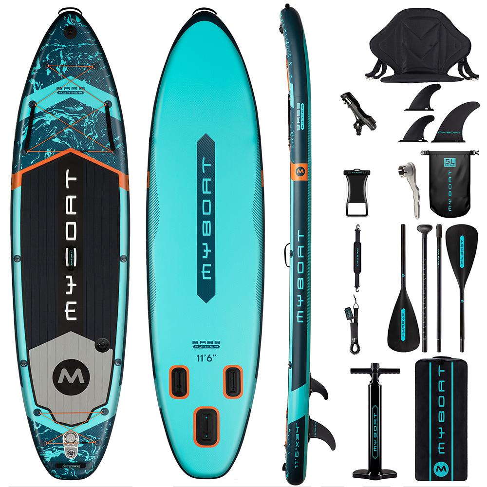 Aufblasbares SUP-Board - 351 x 86 x 15 cm - Tragfähigkeit: 195 kg - PVC - Für Fitness und Freizeit