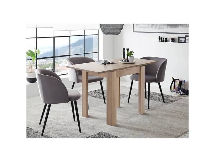 Esstisch Dracy 80cm Eiche Sägerau Dekor