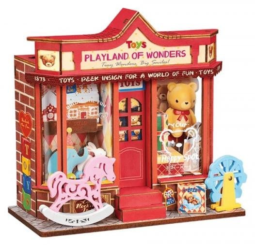 RoLife 3D-puzzel Doe-het-zelf miniatuurhuis Whimsy Toy Shop met 81 onderdelen