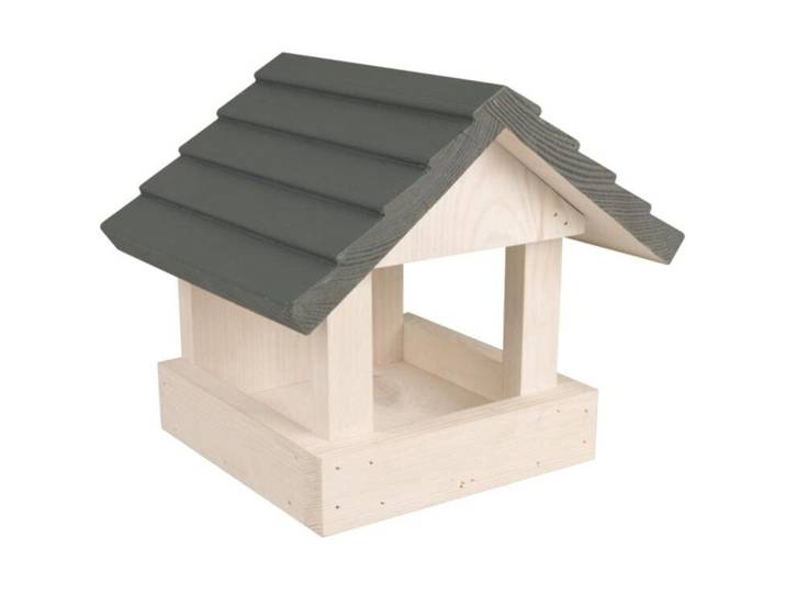Vogelfutterhaus Windhager Feldberg 21x23.5x20.5cm - Farbe: Grau, Weiss, Grau - Futterhäuschen