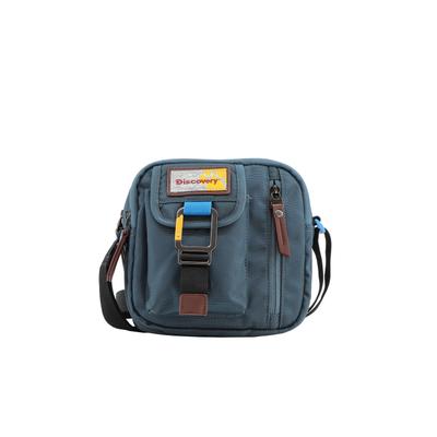 Schultertasche DISCOVERY "Icon", Damen, Gr. B/H/T: 17cm x 17cm x 27cm, blau, Kunstfaser, unifarben, Taschen Schultertasche, aus rPet Polyester-Material