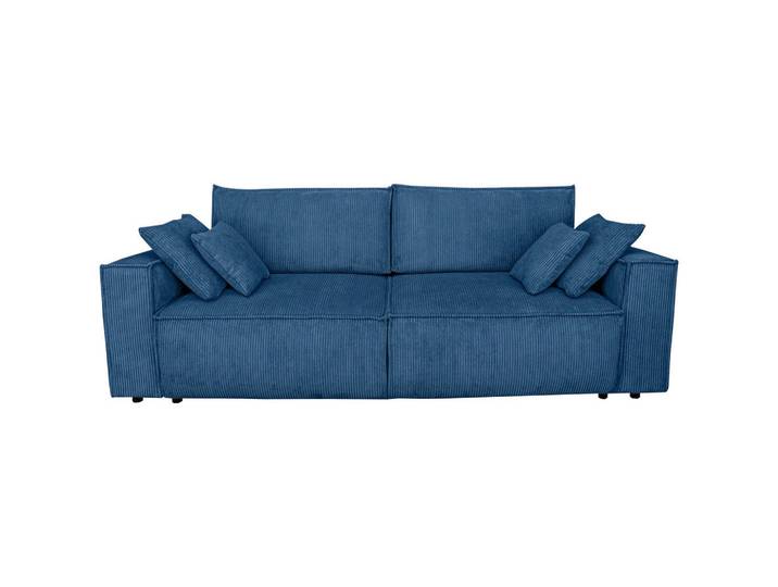 Carryhome Schlafsofa, Blau, Kunststoff, 2-Sitzer, Füllung: Silikon,Silikon,Silikon, 240x89x100 cm, Liegefunktion, Schlafen auf Sitzhöhe, Rücken echt, Wohnzimmer, Sofas & Couches, Schlafsofas, Schlafsofas mit Bettkasten